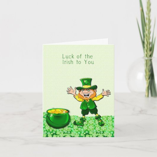 Leprechaun Luck der irischen Karte (Vorderseite)