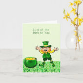Leprechaun Luck der irischen Karte (Gelbe Blume)