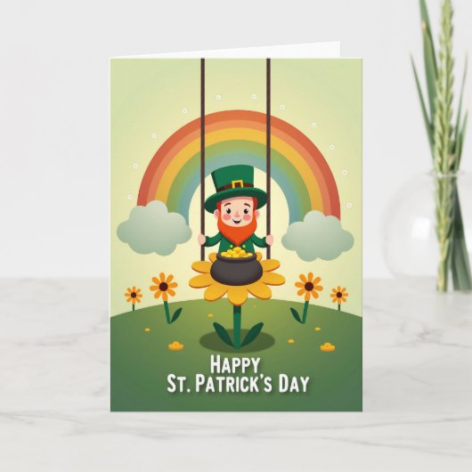 Leprechaun Luck Vector Art Card Karte (Vorderseite)