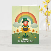 Leprechaun Luck Vector Art Card Karte (Gelbe Blume)