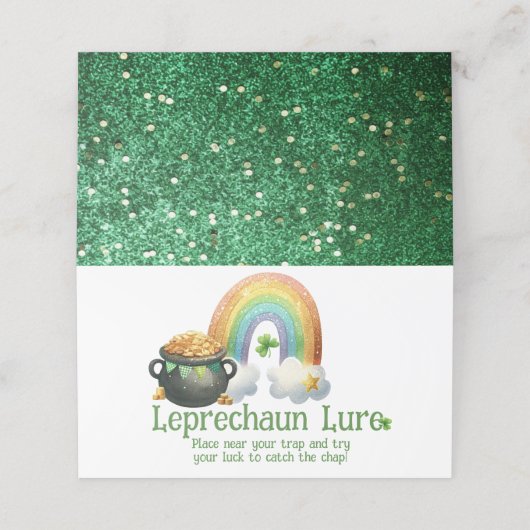 Leprechaun Lure, St Patricks Day Trap Bait Terminkarte (Außenseite Aufgefaltet)