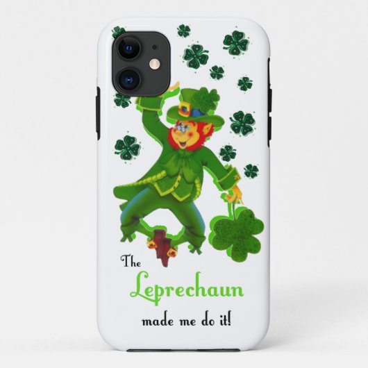 Leprechaun Made Me iPhone Case (Rückseite)