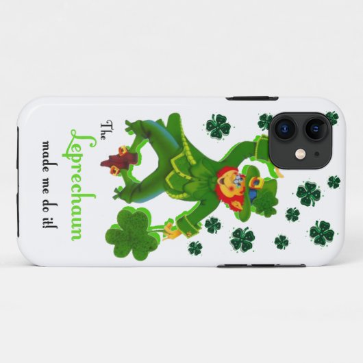 Leprechaun Made Me iPhone Case (Rückseite (Horizontal))