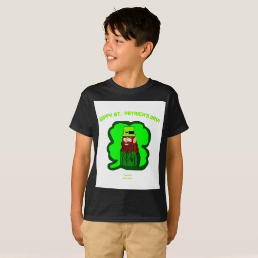 Leprechaun Magic Boys Black Basic T Shirt (Vorne ganz)