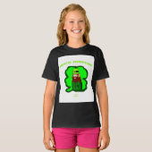 Leprechaun Magic Girls Black Basic T Shirt (Vorne ganz)