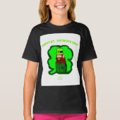 Leprechaun Magic Girls Black Basic T Shirt (Vorderseite)