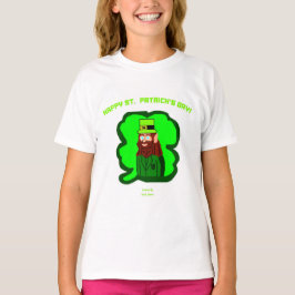 Leprechaun Magic Girls White Basic T Shirt