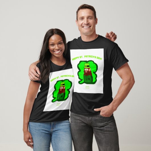 Leprechaun Magic Men's Black Basic T-Shirt (Unisex)