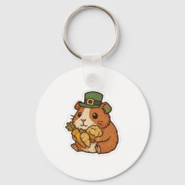 Leprechaun Meerschweinchen St.Patrick's Day Schlüsselanhänger