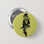 Leprechaun mit Flute Button (Vorne & Hinten)