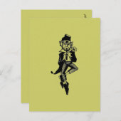 Leprechaun mit Flute Postkarte (Vorne/Hinten)
