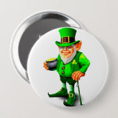 LEPRECHAUN MIT GOLD-Taste Button (Vorne & Hinten)