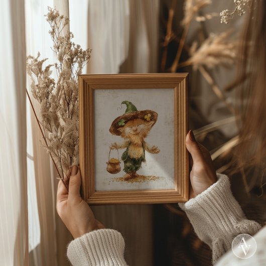 Leprechaun mit Pot of Gold Painting St Patrick's Poster