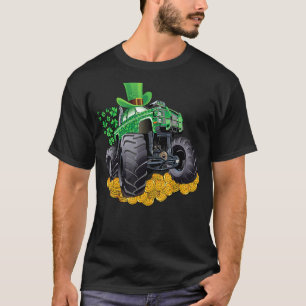 Leprechaun Monster Truck Kleeblatt St Patrick Day  T-Shirt