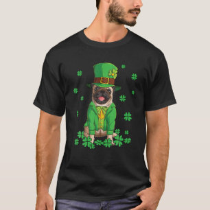 Leprechaun Mops St Patrick's Day Kleeblatt Hund Lo T-Shirt