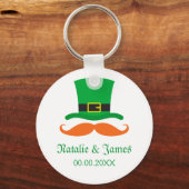 Leprechaun mustache St Patrick's Day Gastgeschenk  Schlüsselanhänger (Vorderseite)