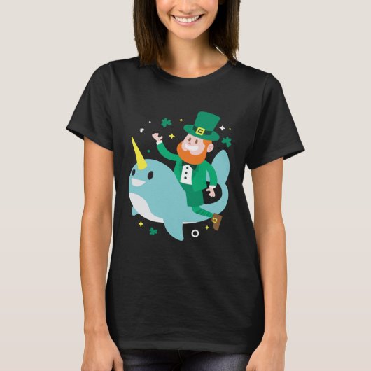 Leprechaun Narwhale Cute St Patricks Day 2020 Boy T-Shirt (Vorderseite)