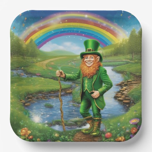 Leprechaun Pappteller (Vorderseite)