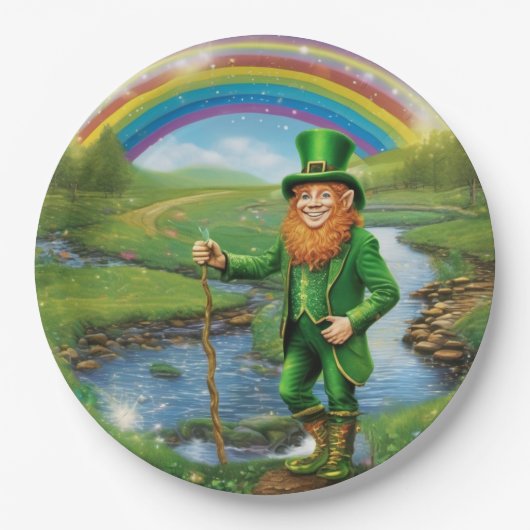 Leprechaun Pappteller (Vorderseite)