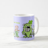 Leprechaun Parade Cartoon Funny Mug Kaffeetasse (VorderseiteRechts)