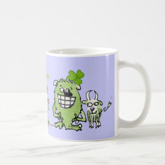 Leprechaun Parade Cartoon Funny Mug Kaffeetasse (Rechts)