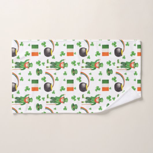 Leprechaun Pattern, Irland, St. Paddy's Handtuch (Handtuch)