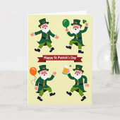 Leprechaun Pattern St Patricks Day Card Karte (Vorderseite)