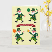 Leprechaun Pattern St Patricks Day Card Karte (Gelbe Blume)