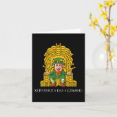 Leprechaun Pferdeschuh Throne St Patricks Day Boys Karte (Gelbe Blume)