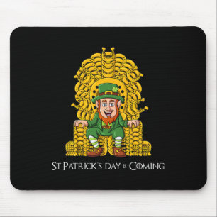 Leprechaun Pferdeschuh Throne St Patricks Day Boys Mousepad