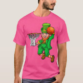 Leprechaun Play Basketball St Patrick's Day 2022 T-Shirt (Vorderseite)