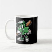 Leprechaun Playing Baseball St Patricks Day Saint Kaffeetasse (Links)