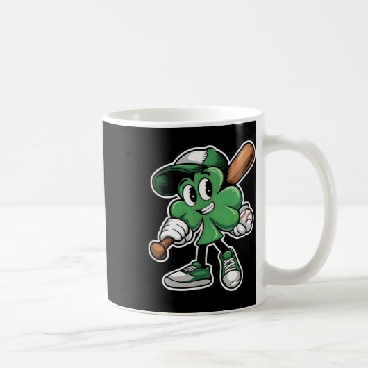 Leprechaun Playing Baseball St Patricks Day Saint Kaffeetasse (Rechts)