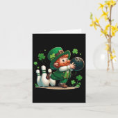 Leprechaun Playing Bowling St Patrick's Day Shamro Karte (Gelbe Blume)