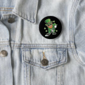 Leprechaun Playing Hockey St Patrick's Day Button (Beispiel)