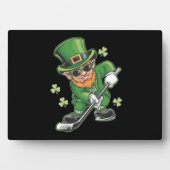 Leprechaun Playing Hockey St Patrick's Day Fotoplatte (Vorderseite)