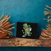Leprechaun Playing Hockey St Patrick's Day Fotoplatte (Seite)