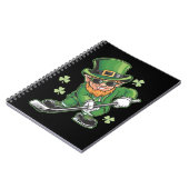 Leprechaun Playing Hockey St Patrick's Day Notizblock (Linke Seite)