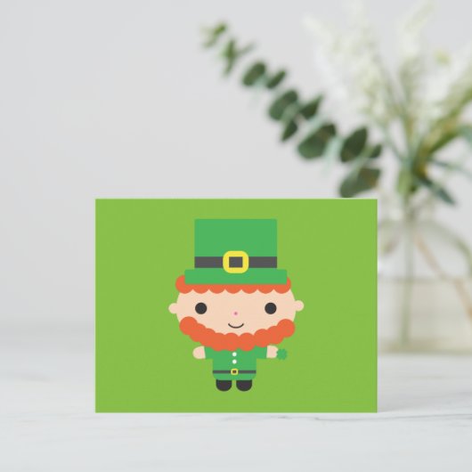 Leprechaun Postcard Postkarte (Stehend Vorderseite)