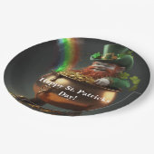 Leprechaun Pot Of Gold Paper Plates Pappteller (Schrägansicht)