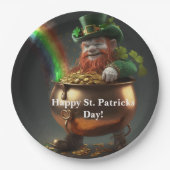 Leprechaun Pot Of Gold Paper Plates Pappteller (Vorderseite)