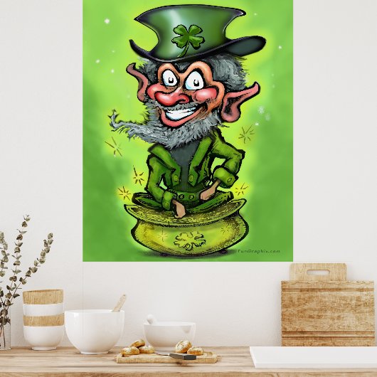 Leprechaun Pot of Gold Poster (Küche)