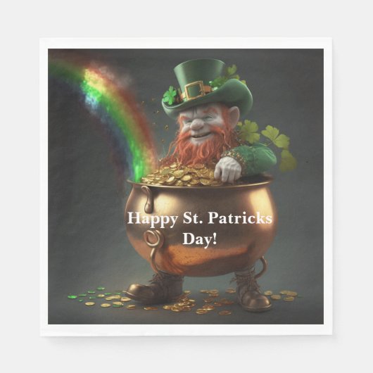 Leprechaun Pot Of Gold  Serviette (Vorderseite)