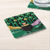 Leprechaun Pot of Gold Untersetzer Set (angewinkelt)