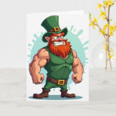 Leprechaun Power St. Patricks Karte (Gelbe Blume)