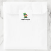 Leprechaun Quadratischer Aufkleber (Tasche)