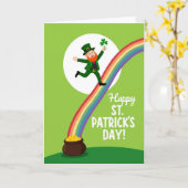 Leprechaun Rainbow Faux Gold Foil Card Karte (Gelbe Blume)