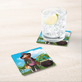Leprechaun Rechteckiger Pappuntersetzer (Vor Ort)