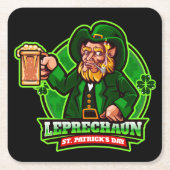 Leprechaun Rechteckiger Pappuntersetzer (Vorderseite)