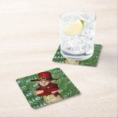 Leprechaun Rechteckiger Pappuntersetzer (Vor Ort)